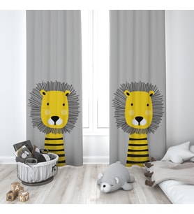 Çocuk Odası Dijital Baskılı 135x260cm Tek Kanat Fon Perde Model 00120