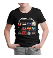 Metallica - Album Covers Siyah Çocuk Tshirt