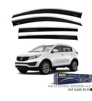 Niken Kia Sportage Cam Rüzgarlığı Kromlu 2010-2015 4'Lü (Beyaz)