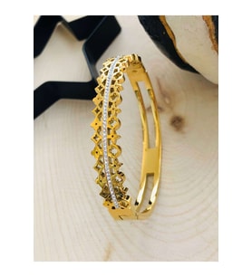 GOLD RENK TAŞLI ÇELİK KELEPÇE 316L5267