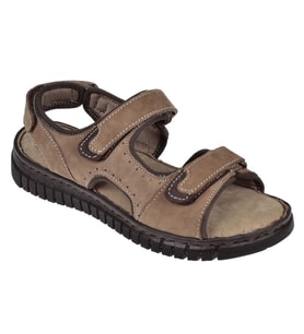 Forelli Hakiki Deri Comfort Cırtlı Kadın Sandalet ARYA FOR-38506 KUM NUBUK