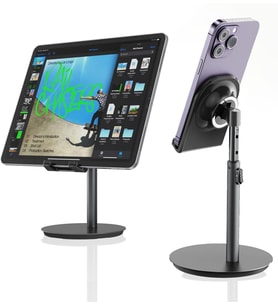 Saiji S1-II Masa için Cep Telefonu & Tablet Standı, Ayarlanabilir Yükseklik Açısı, iPhone, iPad, Samsung vb. Tüm 4''-11''Ekranlar için Uyumludur. Siyah