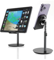Saiji S1-II Masa için Cep Telefonu & Tablet Standı, Ayarlanabilir Yükseklik Açısı, iPhone, iPad, Samsung vb. Tüm 4''-11''Ekranlar için Uyumludur. Siyah