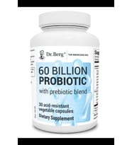 Dr. Berg 60 Billion Probiotic - Probiotics for Men & Women - Pre and Probiotics for Digestive Health - 30 Vegetable Capsul.Usa Amazon Best Seller.3946 (Renksiz)