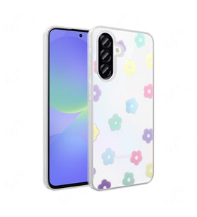 Samsung Galaxy A36 Uyumlu Kılıf Şeffaf Figürlü Zore Folk Sert Kapak (Papatya)