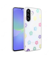 Samsung Galaxy A36 Uyumlu Kılıf Şeffaf Figürlü Zore Folk Sert Kapak (Papatya)