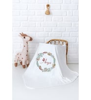 Pia Baby Premium %100 Pamuk Çift Kat Penye Bebek Battaniyesi 80x80 cm 5017-11 (Krem)