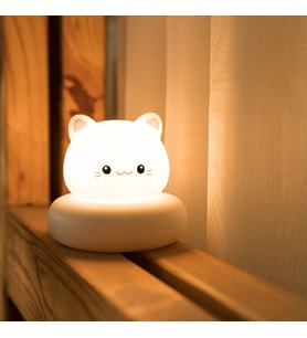 Karikatür Led Lamba Gece Lambası USB lamba Ev Yatak Odası İçin Bebek Çocuk Lambası (Beyaz)
