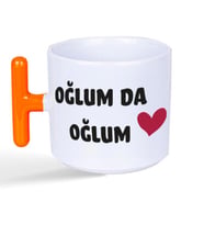Oğlum Da Oğlum Baskılı Turuncu Kulplu T Kupa