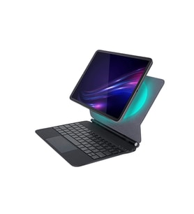 iPad Pro 11 2024 Uyumlu Magic Style Manyetik Yapışmalı Klavyeli Tablet Kılıfı