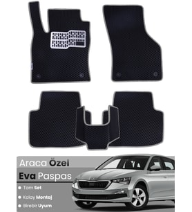 SKODA SCALA (2019-2025) Uyumlu EVA Paspas Tam Set–Oto Paspas,Araca Özel,Kolay Montaj
