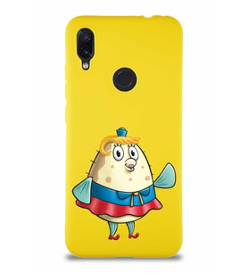 Xiaomi Redmi Note 7 Soft Premier Kapak Bayan Puff Tasarımlı Silikon Kılıf - Sarı (Şeffaf)