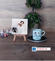 Yazılım Geliştirme Uzmanı Fotoğraflı Dekoratif Taş, Ahşap Altlıklı Türk Kahvesi Fincanı Hediye (Model 7)