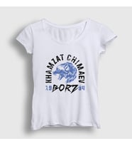 Presmono Kadın Beyaz Borz Khamzat Chimaev Mma Ufc T-Shirt 427061tt (Beyaz)
