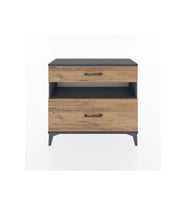 Arges Şifonyer Tek Raflı 2 Çekmeceli 88x30x80 Antrasit-Çam