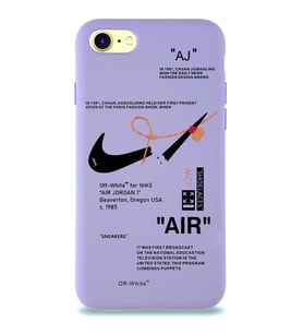 Apple iPhone 8 Uyumlu Lansman Kılıf Sneakers Tasarımlı Altı Kapalı İçi Kadife Kaplı Silikon Kapak (Şeffaf)