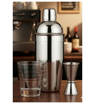 3’lü Kokteyl Seti Paslanmaz Çelik Bar Takımı, 500 ml Shaker & Ölçü Bardak