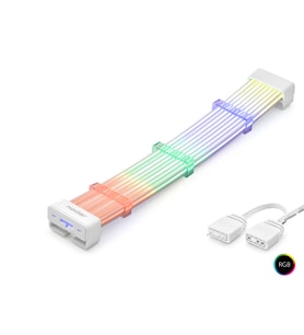 2X8 Pin Argb Pcie Gpu Güç Uzatma Kablosu Bükülebilir 3 Mm 44 Led Beyaz ND2802A