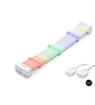 2X8 Pin Argb Pcie Gpu Güç Uzatma Kablosu Bükülebilir 3 Mm 44 Led Beyaz ND2802A
