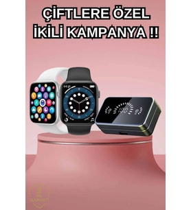 Powerbank Bluetooth Kulaklık Ve Yeni Model Akıllı Saat Seti Anc Özelliği Dokunamatik