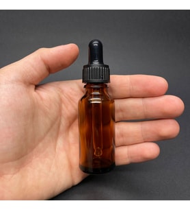20Ml Kahverengi Cam Damlalıklı Şişe , Siyah Plastik Kapak , 20Cc Amber Cam Damlalıklı Şişe x 6 Adet