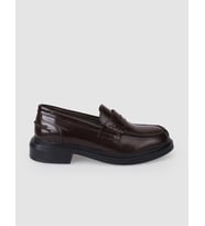 %100 Hakiki Deri Kahverengi Açma Kadın Loafer