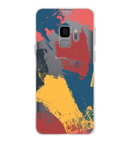 Samsung Galaxy S9 Kapak Brush Stroke Tasarımlı Şeffaf Silikon Kılıf