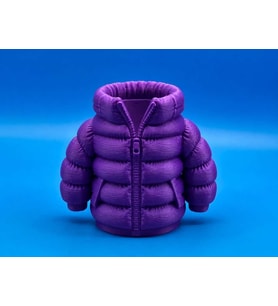 3D Baskı Şişme Mont Kalemlik - Masaüstü Organizer-Mor