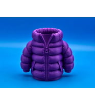 3D Baskı Şişme Mont Kalemlik - Masaüstü Organizer-Mor