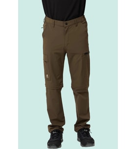 Erkek Düz Kaki Rüzgar Geçirmez Trekking Pantolonu Erciyes Outdoor Pantolon Dönüştürülebilir