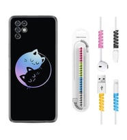 INFINIX Note 11 Pro Note 10 Hot 9 Play Kılıf Kablo Koruma Spiral Silikon Love Cats 1604