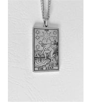 Gümüş  The Star Tarot Kolye