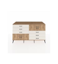 Kronos Konsol 2 Raflı 6 Çekmeceli 4 Kapaklı 176x59x99 Çam-Çam/Aytaşı