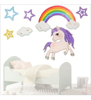Unicorn, 7 Parça Duvar Sticker Seti (STD)