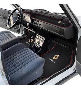 Renault 12 Toros Nakışlı 5 Parça Araç Oto Halı Paspas / Renault 12 Toros Torpido Kaplama Halısı