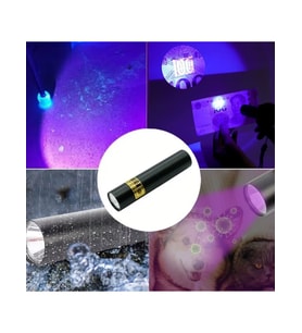Mini Cep Boy USB İle Şarj Olan Oje Kurutucu Sahte Para Kontol LED UV Mor Işık El Feneri (5343)