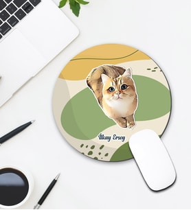Kişiye Özel Kedi Tasarımlı Mouse Pad 132