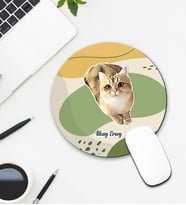 Kişiye Özel Kedi Tasarımlı Mouse Pad 132