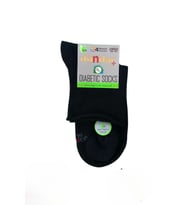 Dündar Kadın Unisex Bambu KONÇ Diyabetik Çorap 0614 - 12 Adet (Siyah)