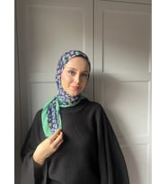 Modakaşmir Moonlit Desen Bambu Eşarp (Yeşil)
