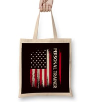 US American Flag Personal Trainer Fitness Instructor Workout Bez Çanta Uzun Saplı