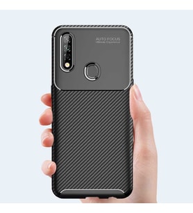 Oppo A31 Kılıf Esnek Soft Karbon Tasarım Legion Serisi (Siyah)