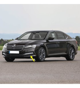 Skoda Superb 2020-2023 Sol Sis Farı Çerçevesi Kromlu 3V0853665B