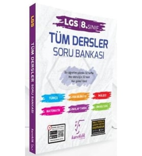 karakök yayınları Karekök Yayınları LGS 8.Sınıf Tüm Dersler Soru Bankası (Çok Renkli)