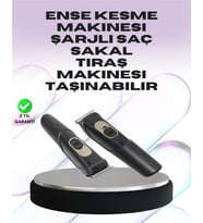 Sessiz Motorlu, Kablosuz Kullanımlı Şarjlı Saç Sakal Kesme Makinesi – Taraklı Set