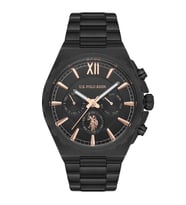U.S. POLO ASSN. USPA1030-02 SİYAH İYON KAPLAMA ERKEK KOL SAATİ