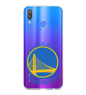 Huawei Y9 2019 Uyumlu Kapak Golden State Warriors Tasarımlı Şeffaf Silikon Kılıf