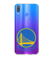 Huawei Y9 2019 Uyumlu Kapak Golden State Warriors Tasarımlı Şeffaf Silikon Kılıf