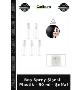 Özel Üretim Seyahat Pratik Kozmetik Çanta Boyu Boş Sprey Şişesi - Plastik - 50 ml - Şeffaf
