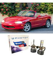 Mazda MX5 Led Xenon Uzun + Kısa Far Ampulü H4 Mono Yeni Seri Beyaz